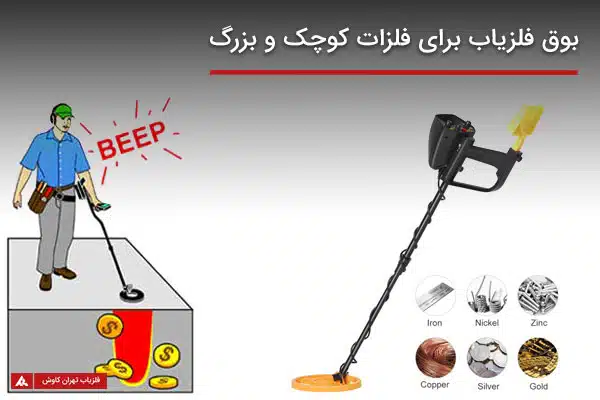 ارتباط بوق دستگاه با عمق فلزیاب