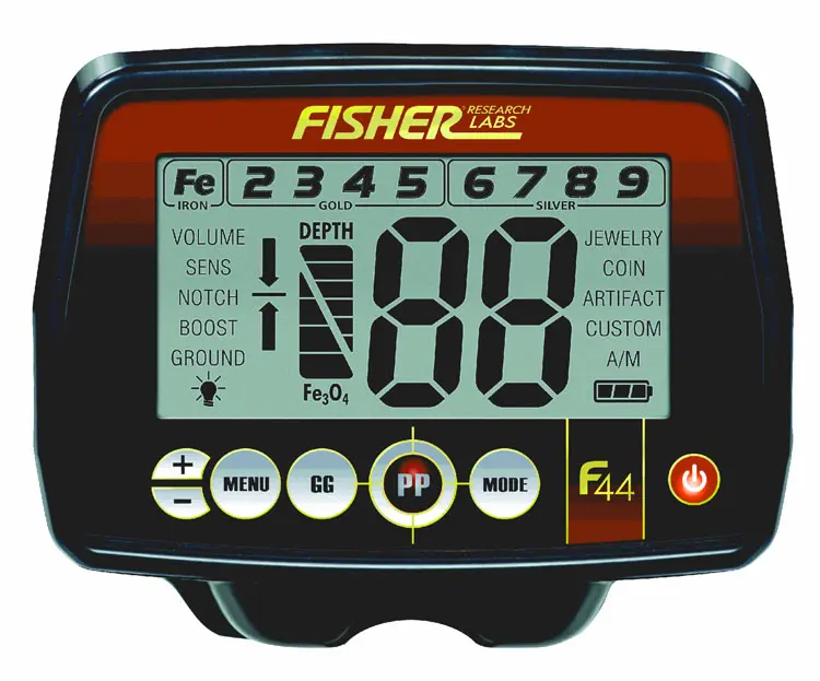 گنج یاب Fisher F44 بهترین مدل از جدیدترین سری F دستگاه گنج یاب Fisher F44