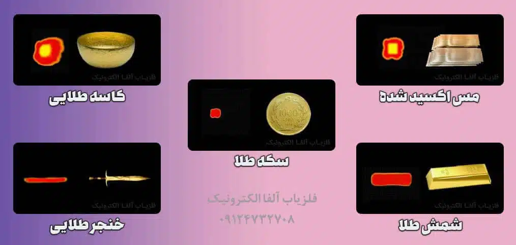 تصویر گیری از فلزات توسط گنج یاب alpha sx 7000