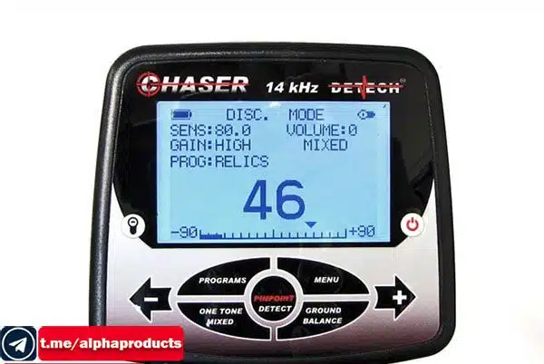 فلزیاب Detech Chaser ساخت بلغارستان صفحه نمایش فلزیاب Detech Chaser