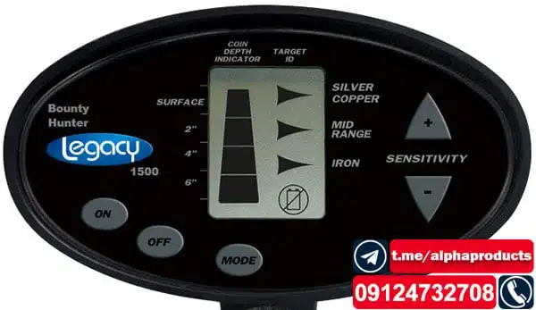 صفحه نمایش فلزیاب Legacy 1500