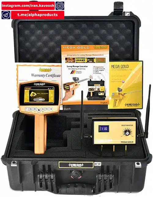 دستگاه اسکنر زمین Mega Gold مجهز به 2 آنتن جستجوی قابل چرخش دستگاه اسکنر زمین Mega Gold