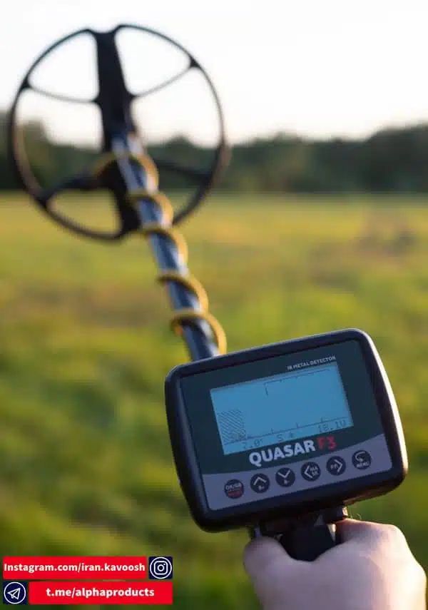 دستگاه فلزیاب Quasar F3 آشکارسازی قدرتمند با قابلیت کاوش در زمین های شنی دستگاه فلزیاب Quasar F3