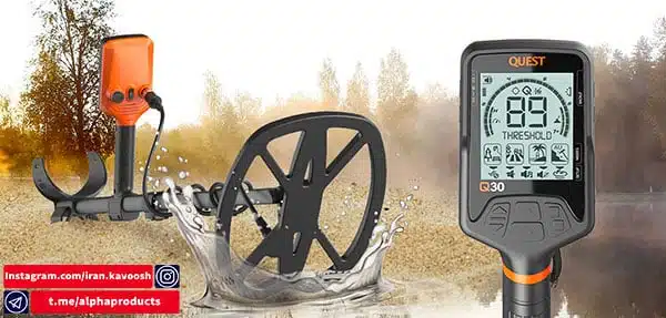 دستگاه فلزیاب Quest Q30 مجهز به هدفون بی سیم + ردیابی عالی برای کاوشگران دستگاه فلزیاب Quest Q30