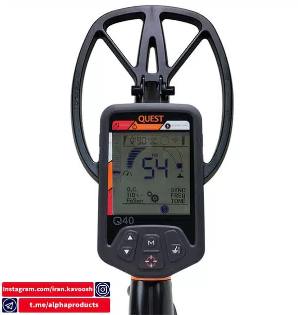 دستگاه فلزیاب Quest Q40 قابلیت کاوش انواع فلزات آهنی و غیرآهنی دستگاه فلزیاب Quest Q40